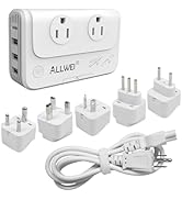 ALLWEI International Travel Adapter 220V to 110V Power Voltage Converter for Hair Straightener/Cu...