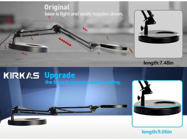 10X Magnifying Glass with Light and Stand
