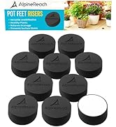 AlpineReach Extra Heavy Duty Pot Feet Risers 20 Pack &amp; Adhesive Pads - Protect Healthy Plants - S...
