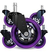 The Office Oasis Original Roller Style Office Chair Wheels (As Seen On PBS) - Smooth &amp; Quiet Cast...