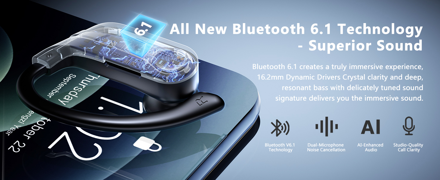 bluetooth 6.1 wireless earbuds