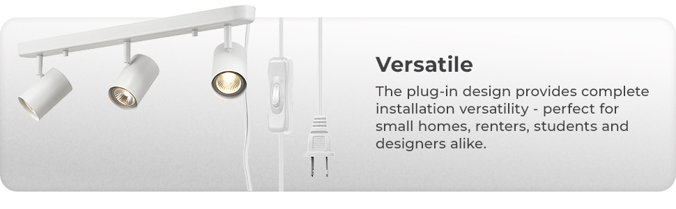 3-light plug-in track bar, 60024
