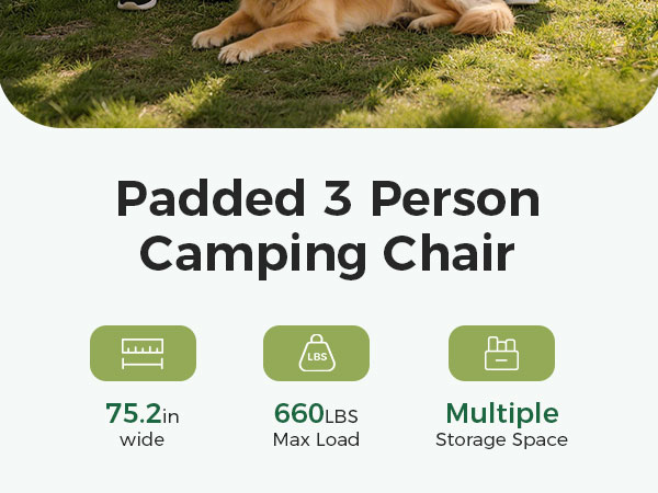 3 Person Camping Chair