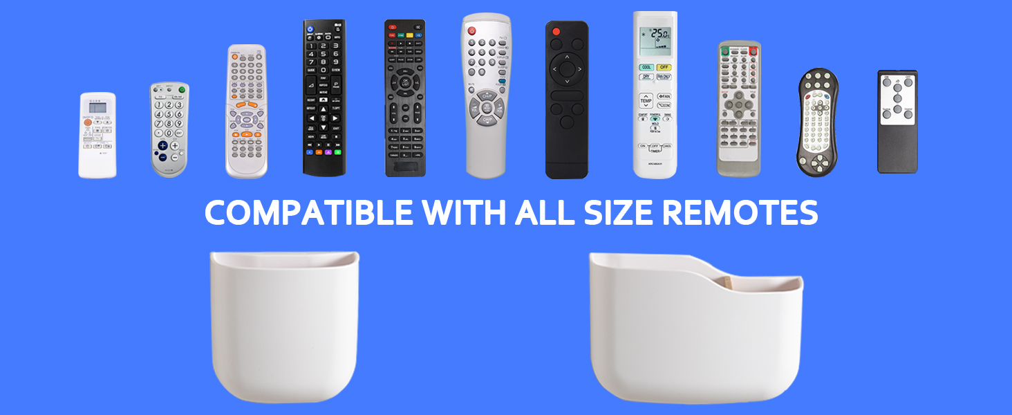 Remote Holder Wall Mount TV FAN Remote Control Holder Bedside Caddy Wall Organizer Phone Holder
