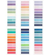KICNIC Sticky Tabs 1200 Pcs, Pastel Book Tabs, Adhesive PET Page Tabs, Transparent Annotation Lab...