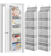 JARLINK 2 Pack Toy Stuffed Animal Storage, Over The Door Organizer W/Clear View Windows, 44lb Loa...