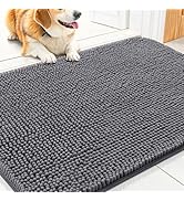Smiry Dog Door Mat for Muddy Paws 30x20, Absorbs Moisture and Dirt Doormat, Non-Slip Washable Qui...