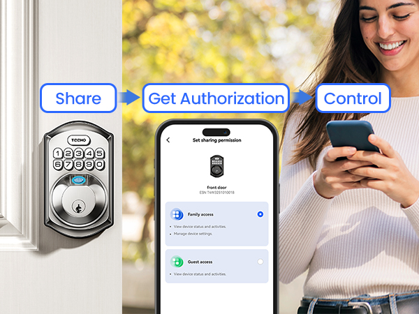 share access with family and friends for easy, secure entry