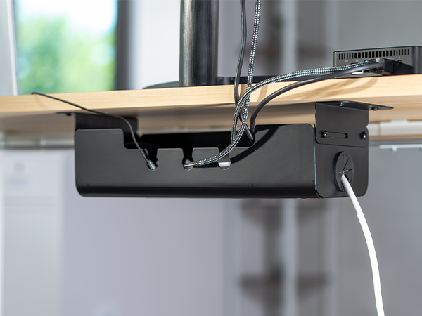 under desk cable management cable tray cord organizer power strip holder wire management steel
