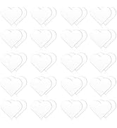 Hooqict 48Pcs Heart Magnetic Bookmarks Book Mark Sublimation Magnet Blanks Bookmark Page Clips Bu...