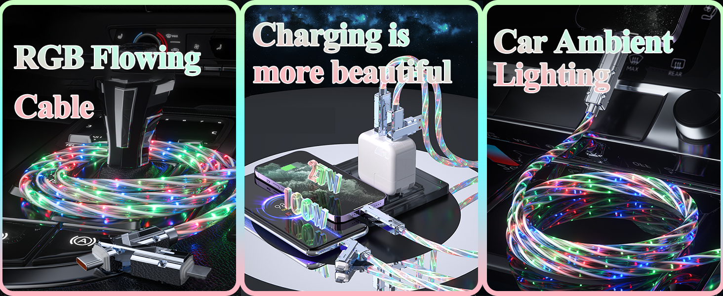 4-in-1 RGB Flowing Charging Cable