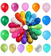 440 Pcs Rainbow Balloons 12 Inch 15 Colors - Thick Latex Colorful Assorted Bulk Balloon, for Birt...