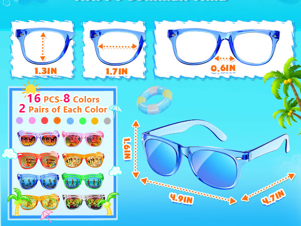 16 Packs kids sunglasses