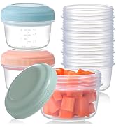 8 Pack Reusable Plastic Containers with Lids - 4 oz Small Deli Containers for Snack, Puree, Dress...