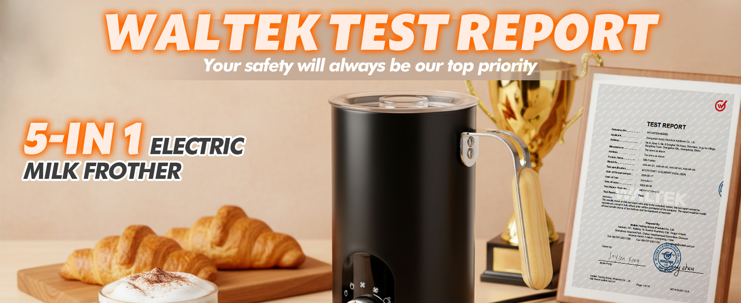 5-in-1 electric milk frother