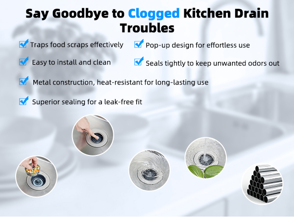 Pop up kitchen sink stopper