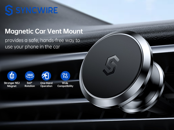 magnetic car vent holder phone
