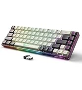 GEODMAER 65% Wireless Gaming Keyboard: LED Backlit, 68 Keys, Ultra-Compact, Anti-ghosting, No-Con...