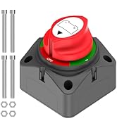 Battery Disconnect Switch, Malictele 200A 1-2-Both-Off Marine Dual Battery Switch 12-48V Waterpro...
