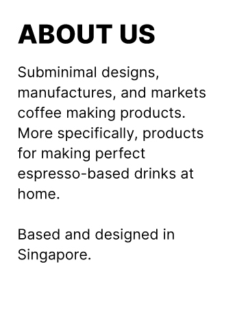 Subminimal coffee tools 