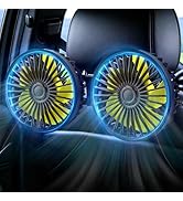 XOOL Car Fan for Backseat Kids, Dual Head USB Car Cooling Fans - 3 Speeds 360° Rotatable Rear Hea...