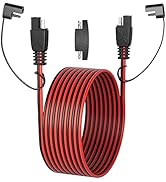 SUNAPEX 30Feet SAE Extension Cable 16AWG SAE to SAE Quick Disconnect Wire Harness Solar Panel SAE...