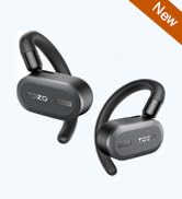 TOZO O2 True Open Ear Wireless Headphones Lightweight with Multi-Angle Adjustment, Bluetooth 5.3 ...
