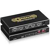 CORSAHD 8K@60Hz 4K@120Hz HDMI2.1 Splitter 1 in 4 out with Audio Extractor,HDCP2.3,Supports SPDIF ...