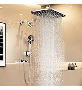 Veken 14" Wide Rain Shower Head with Handheld, High Pressure Handheld Shower Heads with Multi Spr...