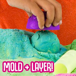 slimysand slimy sand, kinetic sand, slime, mess free, kids, activity, stretch, play learn, build