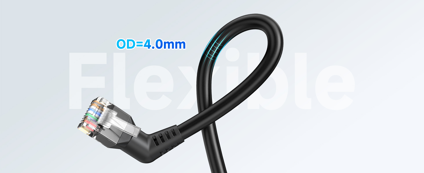 10Gbps Rotatable Cat 6 Ethernet Cable