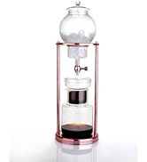 NISPIRA Luxury Ice Cold Brew Tower Dripper Coffee Maker, 1000 ml Copper Color