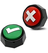 ANLIKY Right Wrong Button, Sound Buzzers Set of 2 Assorted Colored Buzzers, Easy to Use Judge Rig...