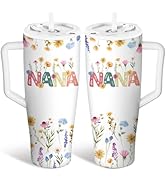 NaNa Gifts Grandma Gift 40oz Tumbler with Handle and Straws,Gifts from Granddaughter Grandson Nan...