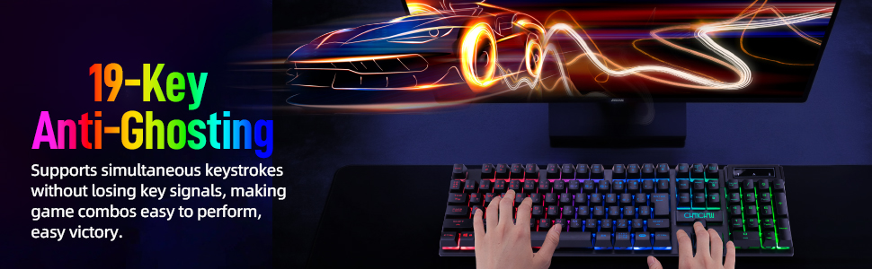 wireless keyboard and mouse gaming rechargeable rgb backlit teclado inalámbrico