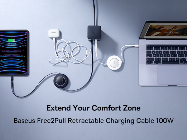 100w retractable usb c cable 6.6ft