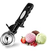3.5 Tbsp Cookie Scoop, Ice Cream Scoop with Thumb Trigger, 3.5 Tablespoon Cookie Dough Scoop, Mel...