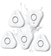 5 Pack Water Leak Detectors for Home, Stechro 4 Levels Adjustable Audio 0-120dB Water Sensor Alar...