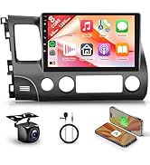 8 Core 6+128G Android Car Stereo for Honda Civic 2006-2011 with Wireless Carplay Android Auto Car...