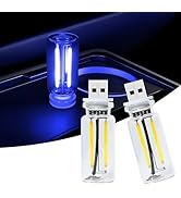 2-Pack Vintage USB LED Lights for Car Interior, Touch Dimmable Night Light - Retro Glass Bottle F...