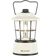 LUXPRO LP1535 265 Lumen Retro LED Lantern - Battery-Powered Emergency Lantern - LED Lamp for Powe...
