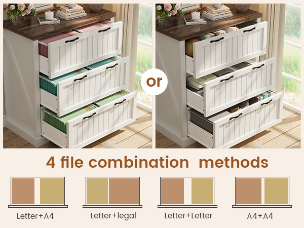 3 drawers filing cabinet