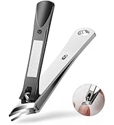 Slanted Curved Blade Ingrown Toenail Clippers for Thick Toenails, Angled Toe Nail Fingernail Cutt...
