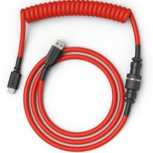 Red coiled cable top