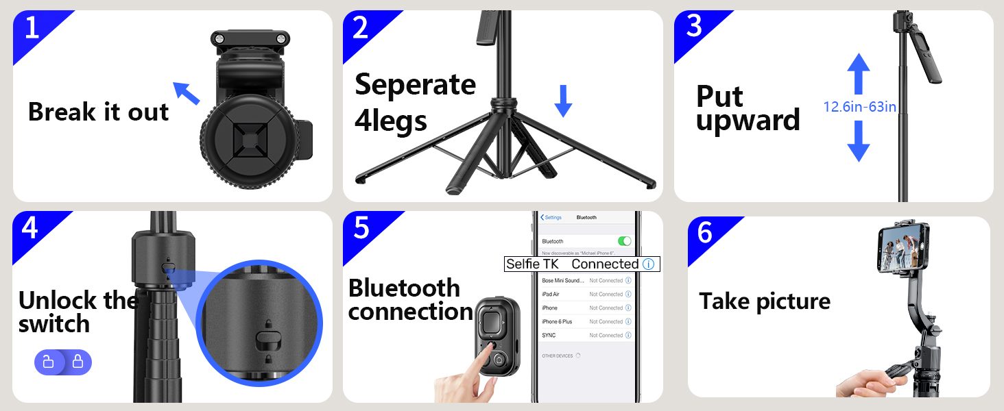 iphone tripod with light