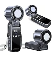 Handheld Portable Fan, Ice Cooling Design, 5 Speed (1-100) Powerful Turbo Fan, 15 Hrs Cooling wit...