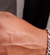 Pealicious Figaro Chain for Men, Stainless Steel Bracelets for Men as Boys Bracelets Box Chain Br...