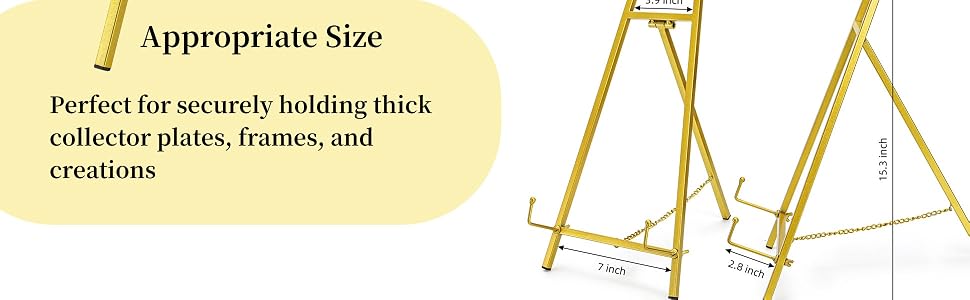 Gold Metal Easel Stand