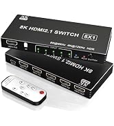 HDMI Switch 8K 60Hz 4K 120Hz, HDMI 2.1 Switch 5 in 1 Out HDMI Splitter Switcher - 48Gbps HDMI Hub...