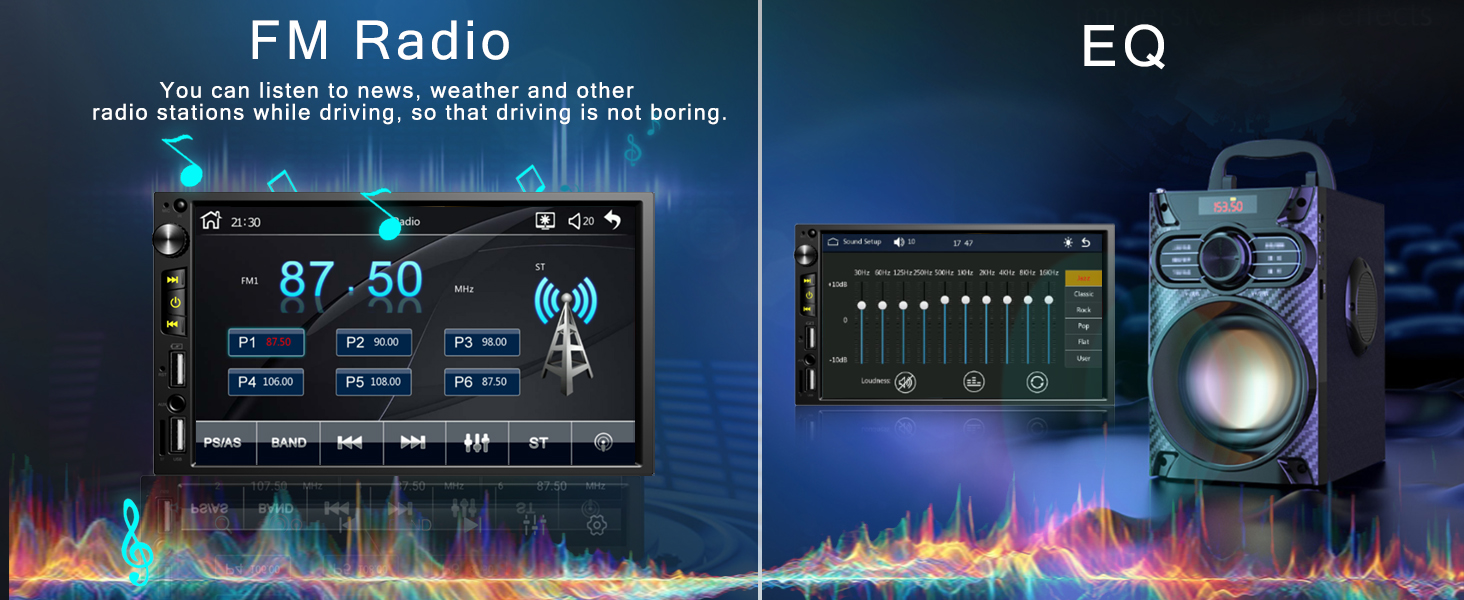 Touchscreen radio double din